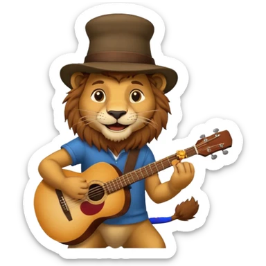 lion Musician sticker