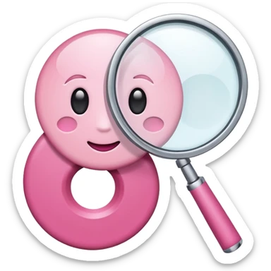 mix light pink dark pink and white girly internet wifi with a magnifying glass\ sticker