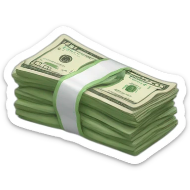 bundle of money sticker