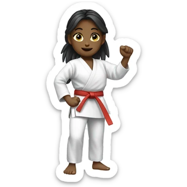 Karate girl sticker