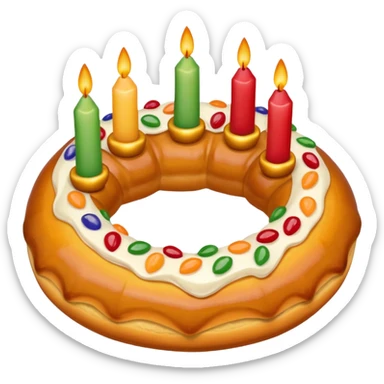 rosca de reyes tradicional sin velas sticker