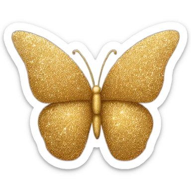 gold-glitter-butterfly sticker