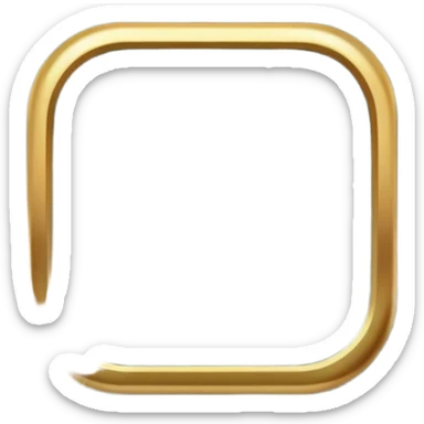 Blank dark Jade and gold edged rounded square icon button sticker