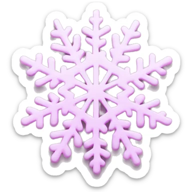 pastel pink snowflake  sticker