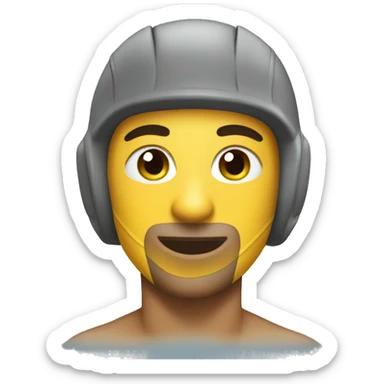 A wet bandit water polo player sticker