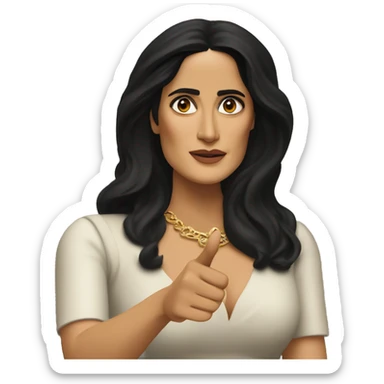 Salma Hayek pointing forward  sticker