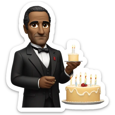 The godfather  says happy birthday Uncle Brucie sticker