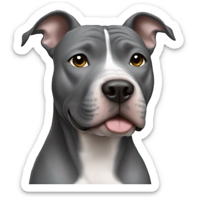 All Gray Pitbull sticker