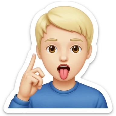 Person pinching there fingers with there tongue out sticker