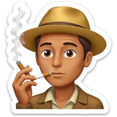 Man smoking blunt sticker