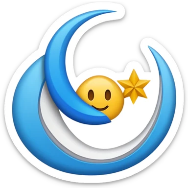 DOĞU TÜRKİSTAN BAYRAĞI (İNSANSIZ) AY VE YILDIZ MAVİ BAYRAK sticker