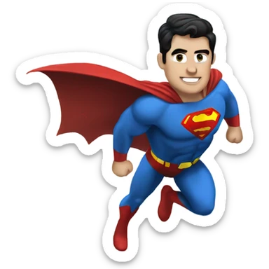 Superman in a batman suit sticker
