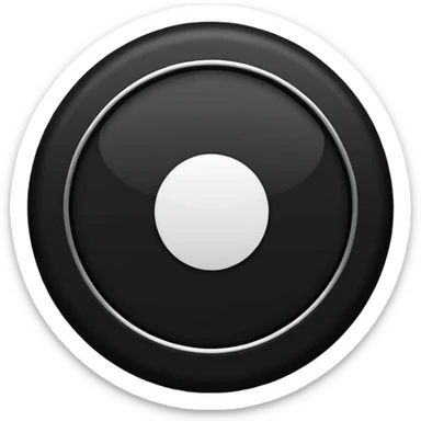 Black Circle with MB written on it sticker