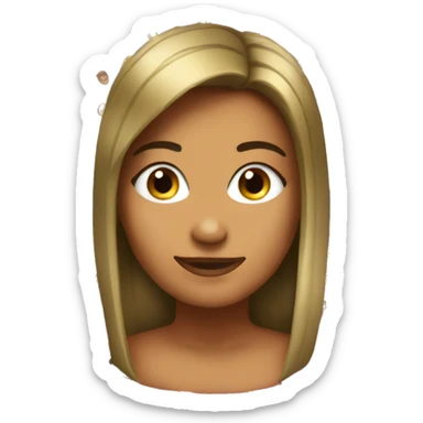 Una chica tomando starback sticker