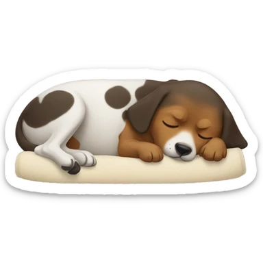 dog sleeping  sticker