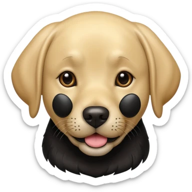 Labrador  negro sticker