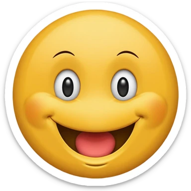 Smiley rond  qui rougis  parce qu’il est timide. Pas de sourire  sticker