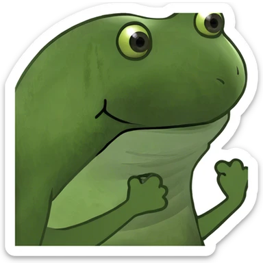 Farting Frog butt sticker