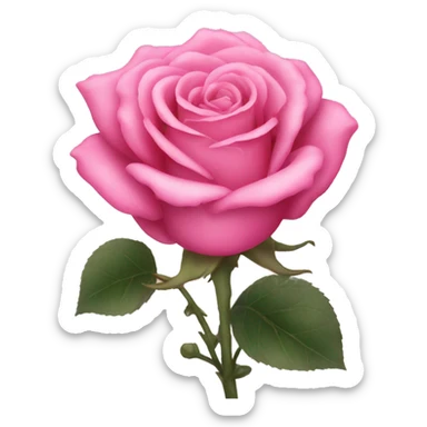 Pink rose sticker