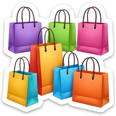 aesthetic shopping bags sticker