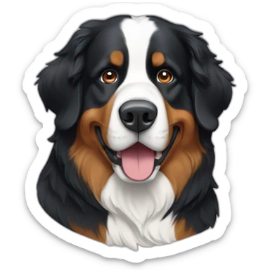 bernese mountain dog driving in arctic sticker