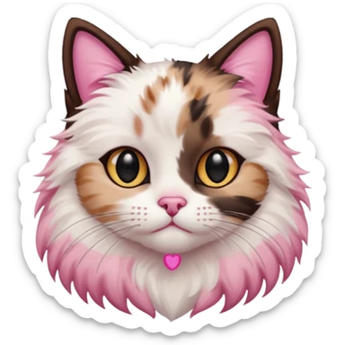 Color point cat brown and black sticker