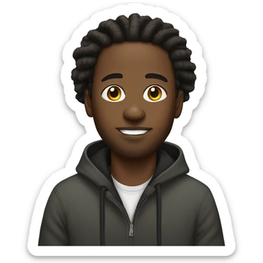 Black guy with locs wearing eagles hoodie  sticker