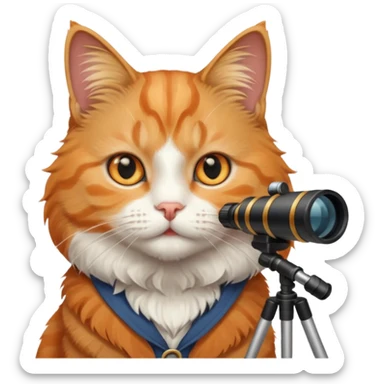 Cat have a telescop sticker