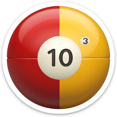 2 numbered billiard ball  sticker