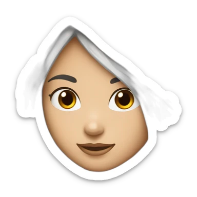 red-ridding-hood-long-straight-black-hair-with-white-streak-hair sticker