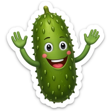 Dancing pickle sticker