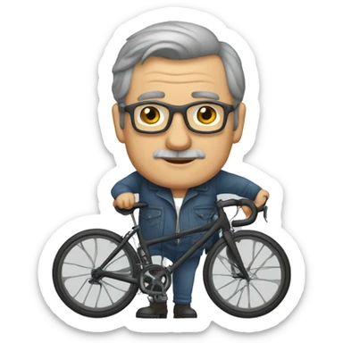 jean-pierre cousteix qui fait du velo sticker