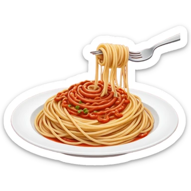 pasta swirl of spaghetti all'assasina, no fork sticker