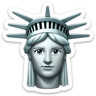 Statue of Liberty made of platinum sticker