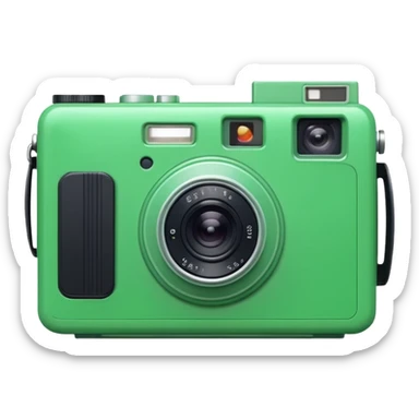 Disposable camera green sticker