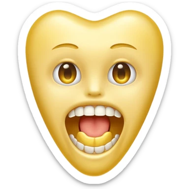 gold tooth no smile sticker