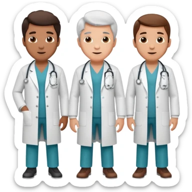 5 doctor staff all men make the differ in age sticker
