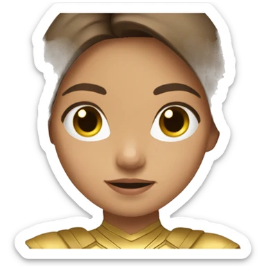 superhero, child, girl, long brown hair, brown eyes, hispanic, straight hair, earrings, gold clothes sticker