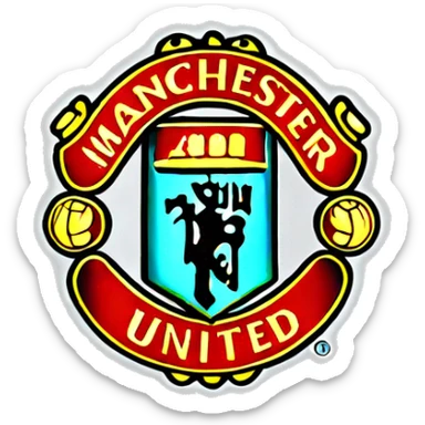 manchester united football logo sticker