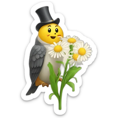 Paresseux avec un pissenlit sticker