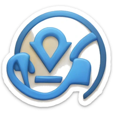 Blue telegram verification logo sticker