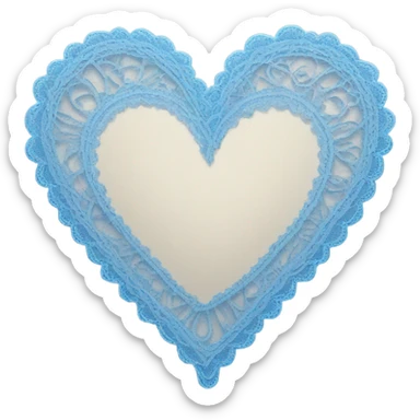 A blue laced heart sticker
