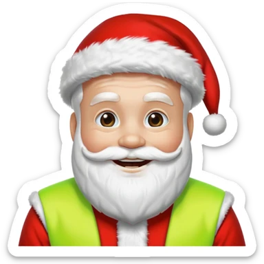 santa at a rave sticker