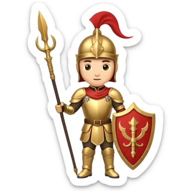 Moon Guard – crescent spear,Royal Soldiers. sticker