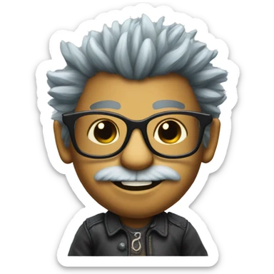 toy troll doll with glasses sticker