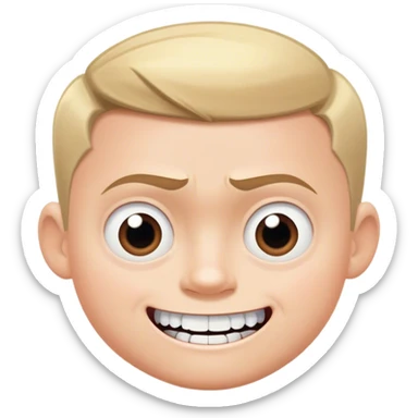 Child Mr incredible head zoomed in and with big teeth and eyes and 2010-2017 ten year old haircut for ten year olds slowly zooming out sticker