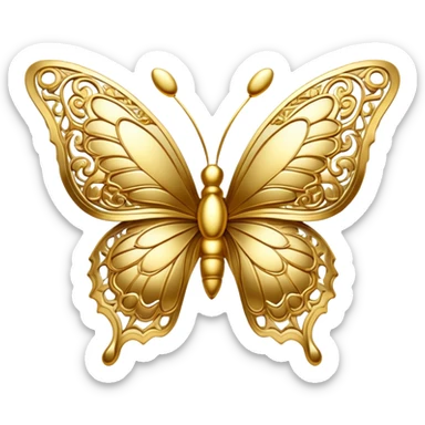 Gold butterfly  sticker