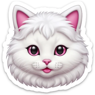 kitty  with big lips more big mroe more more big  sticker