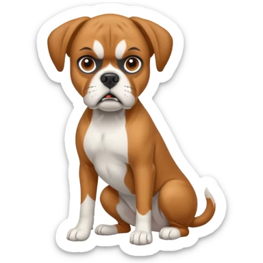 boxer dog sticker
