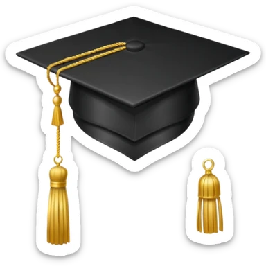 graduate cap sticker